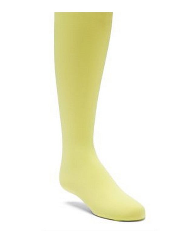 Little Girls Yellow Solid Color Stretchy Soft Footed Tights 1-7 - SophiasStyle.com